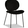 Palle stol i svart sammet
