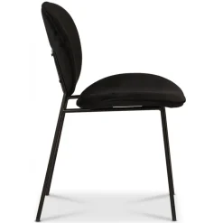 Palle stol i svart sammet