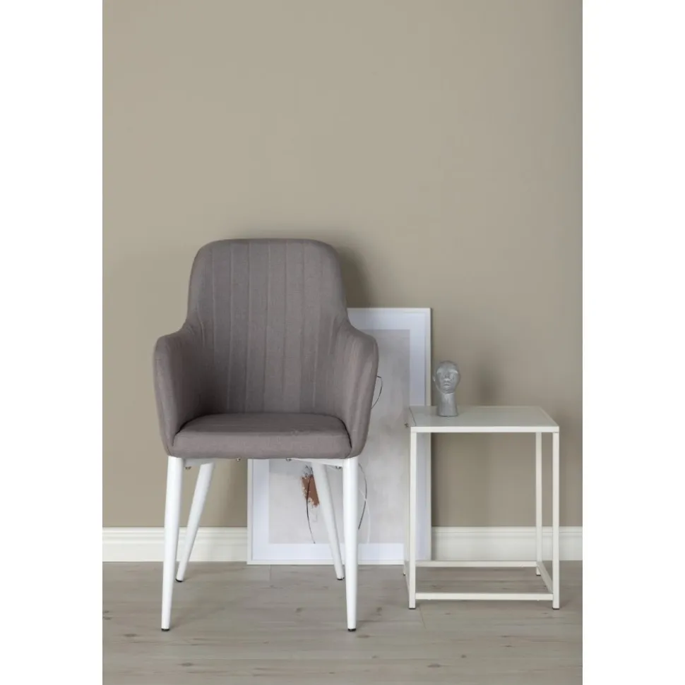 Paolo karmstol - Grå/vit