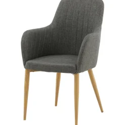 Paolo karmstol - Mörkgrå/ek