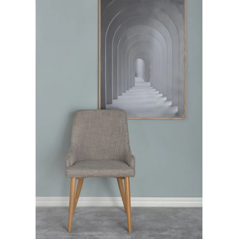 Paradis matstol - Ljusgrå/ek