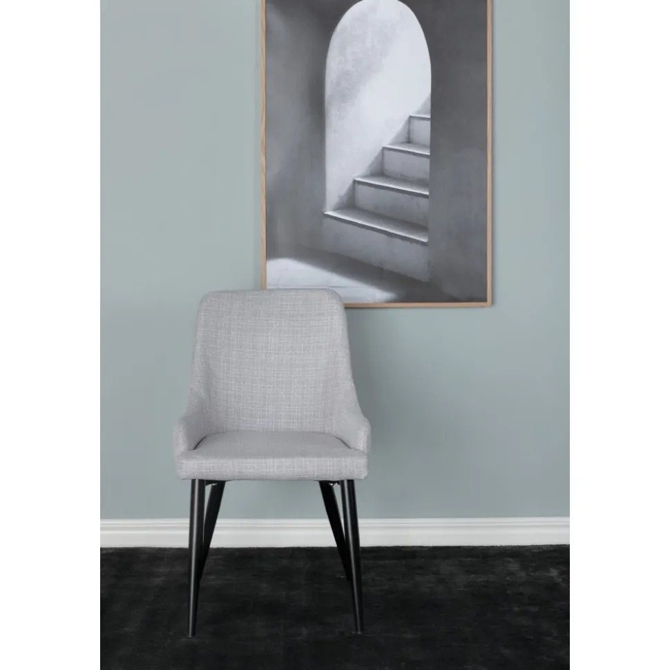 Paradis matstol - Ljusgrå/svart