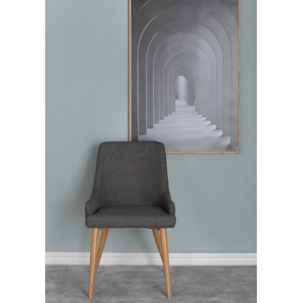 Paradis matstol - Mörkgrå/ek