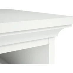 Paris smalt sängbord med 2 lådor och 1 öppet fack - Vit