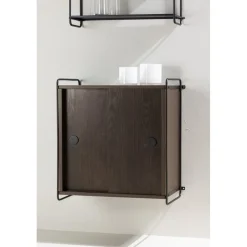 Paris väggskåp 68 x 60 cm - Svart/Mocca