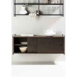 Paris väggskåp 48 x 122 cm - Svart/Mocca