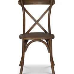 Paris vintage stol med kryss i valnöt + Möbeltassar