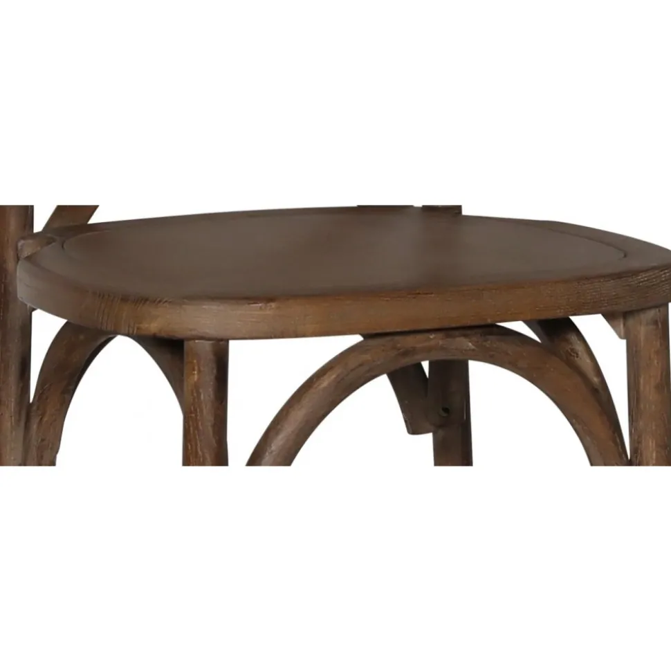 Paris vintage stol med kryss i valnöt + Möbeltassar