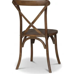 Paris vintage stol med kryss i valnöt