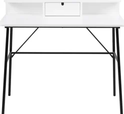 Pascal skrivbord 100x55 cm - Vit/svart + Textilrengöring för möbler