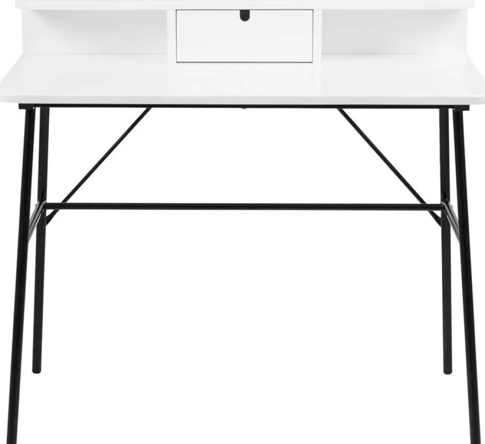 Pascal skrivbord 100x55 cm - Vit/svart + Textilrengöring för möbler