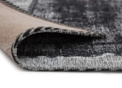 Patchwork-matta Stracciatella - Svart/Vit