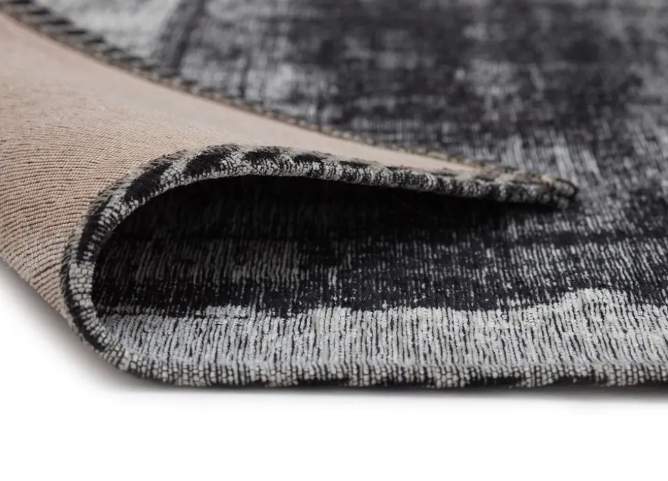 Patchwork-matta Stracciatella - Svart/Vit