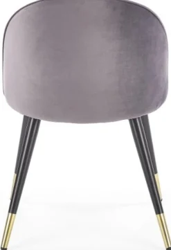 Paulina matstol - Grå (sammet) / Mässing