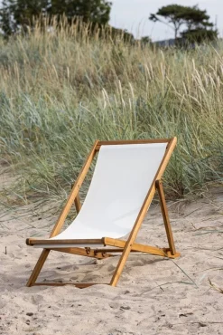 Peachy strandstol - Beige/Natur + Textilskydd för utemöbler
