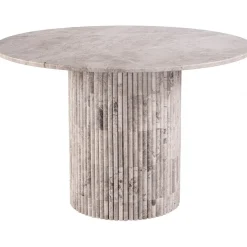 Pegani runt matbord i gråbeige marmor - Valfri storlek 105 eller 130 cm