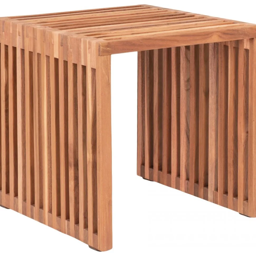 Pego sidobord Teak 40 x 40 cm + Textilskydd för utemöbler