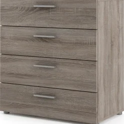 Pepe bred byrå med 4 lådor - Tryffel