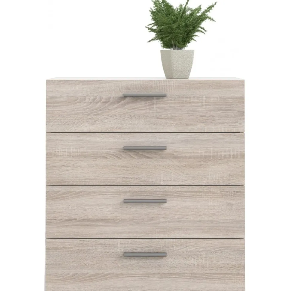 Pepe bred byrå med 4 lådor - Tryffel