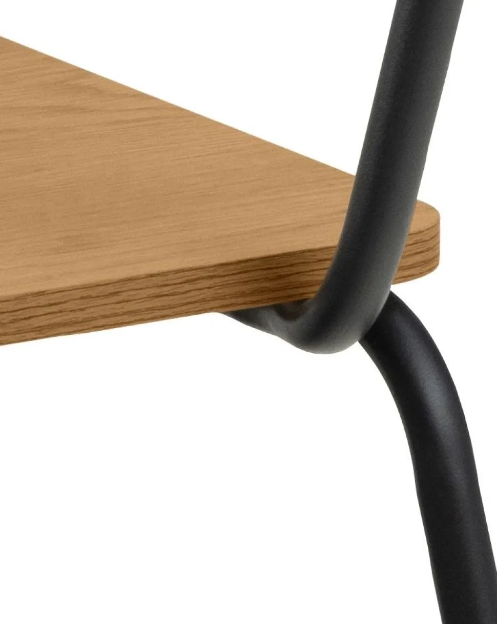 Peru matstol - Ek/matt svart