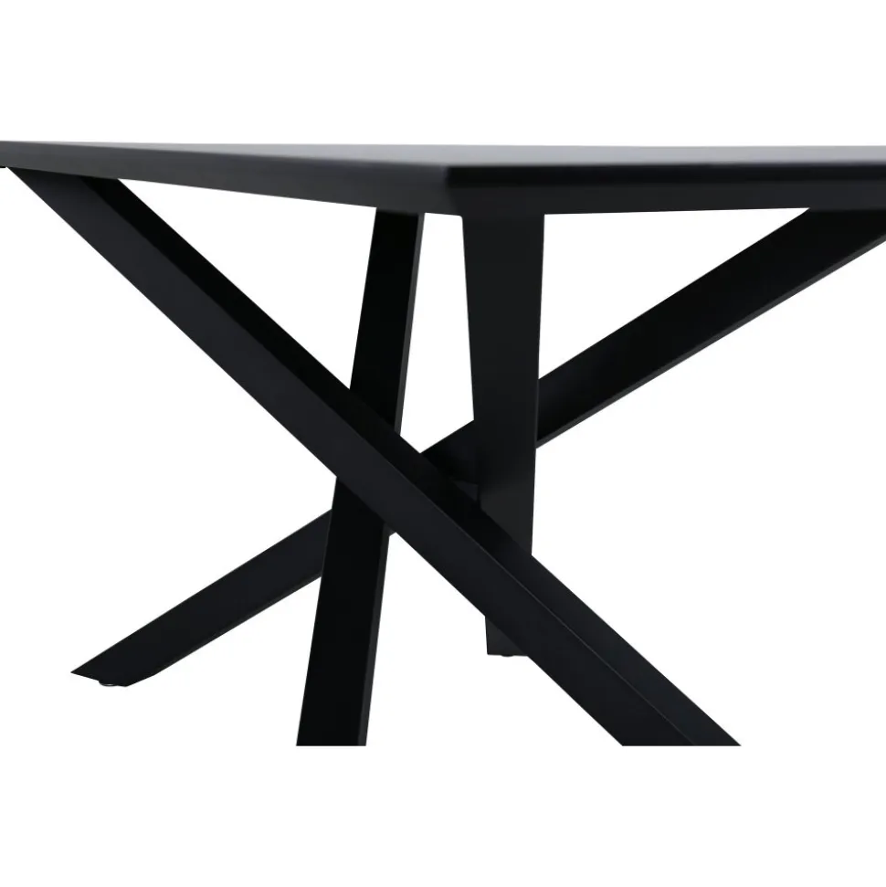 Piazza matbord 180 x 90 cm - Svart