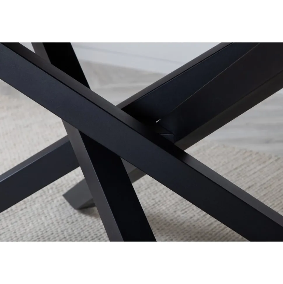 Piazza matbord 180 x 90 cm - Svart