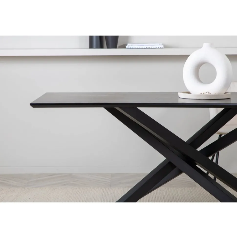 Piazza matbord 180 x 90 cm - Svart