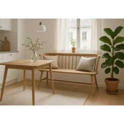 Pinnsoffa i oljad ek - Sandhamn + Textilrengöring för möbler