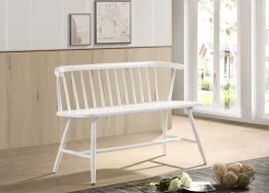 Pinnsoffa kökssoffa vit - Fårö + Textilrengöring för möbler