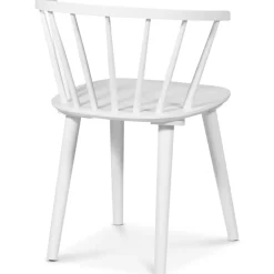 Pinnstol vit karmstol - Dalsland + Möbeltassar