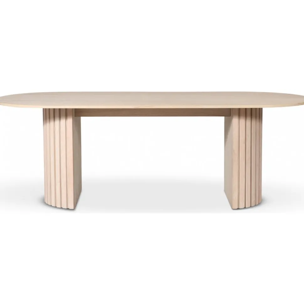 PiPi ovalt matbord 230 cm - Whitewash