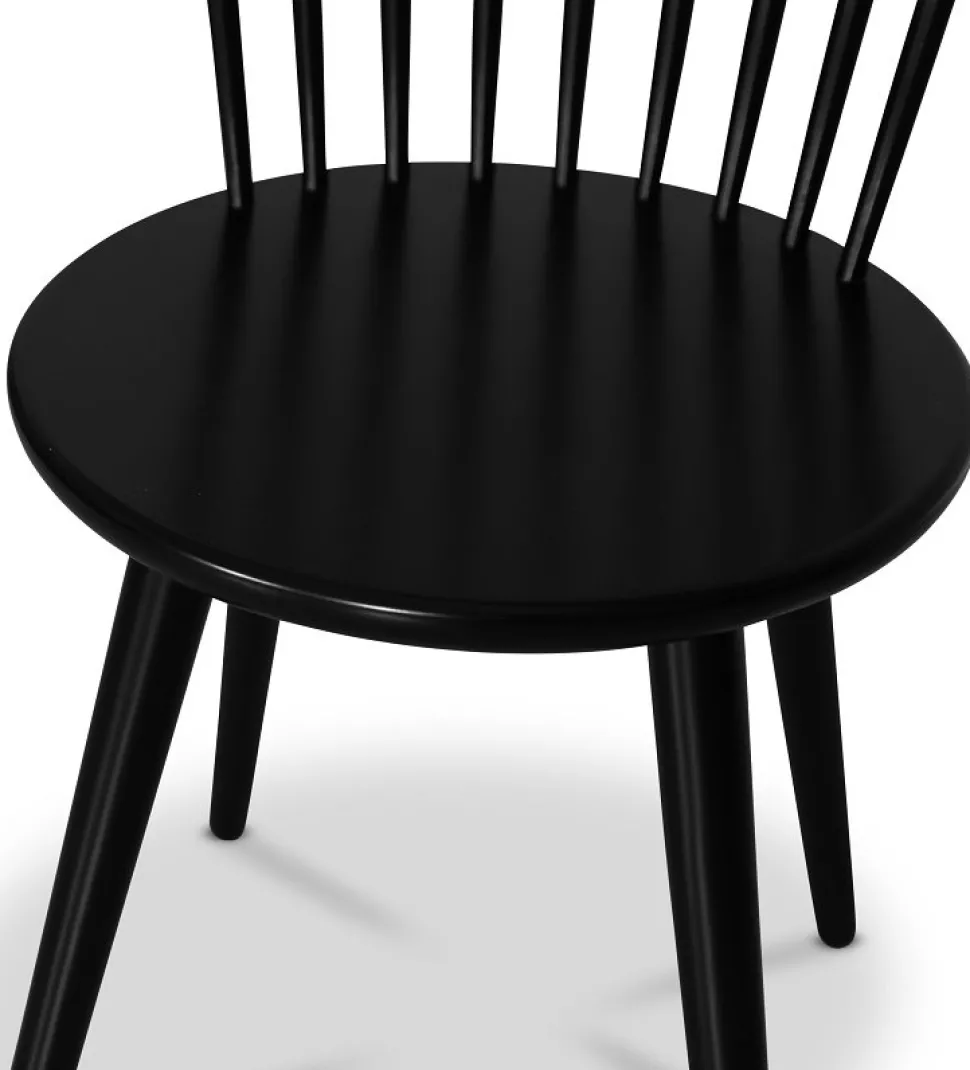 PiPi ovalt matgrupp 240 cm inkl 8 st svarta pinnstolar Castor - Oljad ekfanér + 8.00 x Stolsdyna