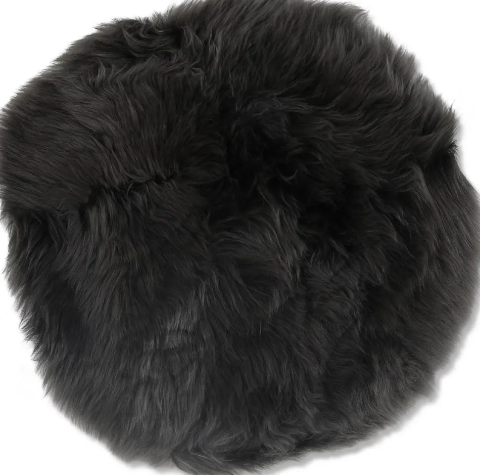 Plaza stolsdyna fårskinn 37 cm - Mörkgrå