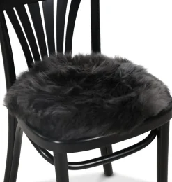 Plaza stolsdyna fårskinn 37 cm - Mörkgrå