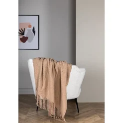Pläd 130x170 cm - Beige