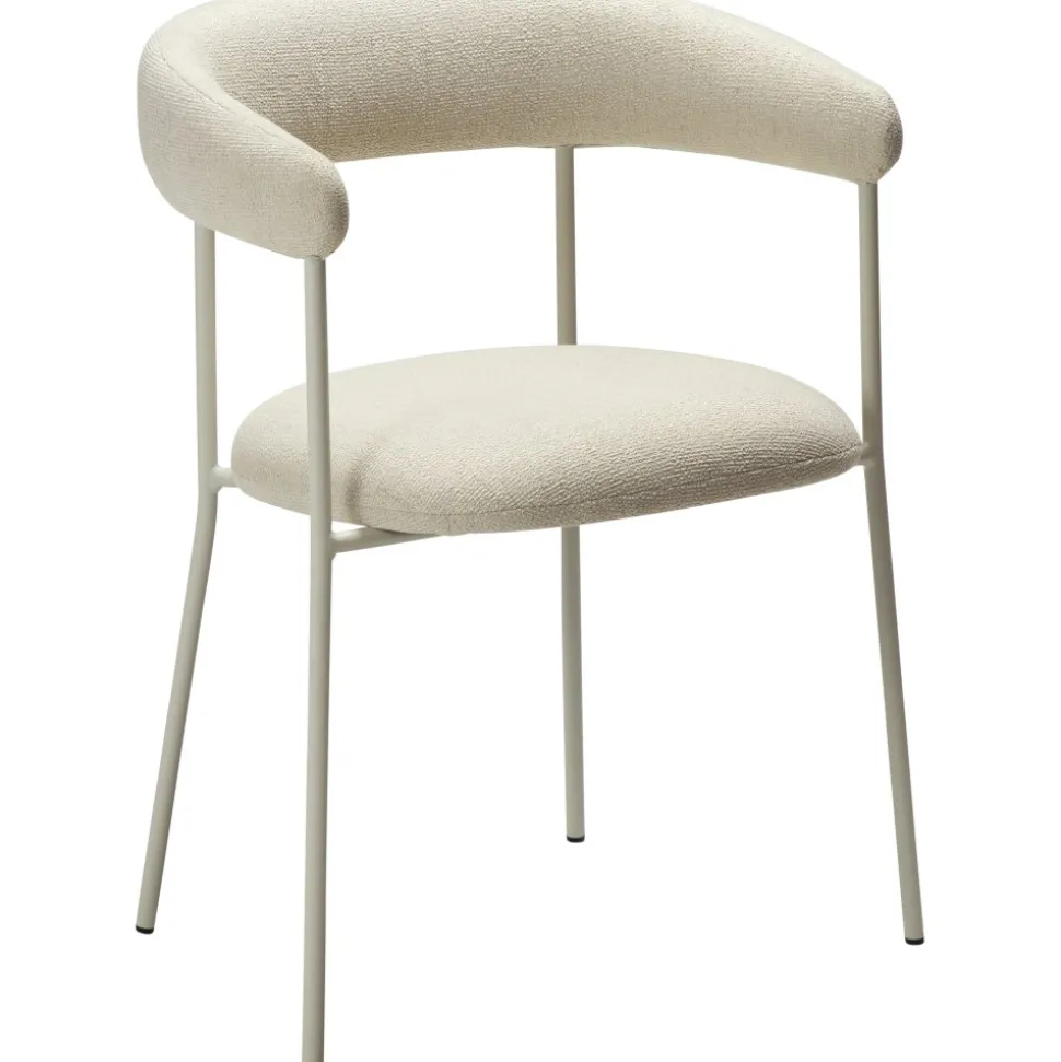 Plenti karmstol - Vit bouclé/cashmere