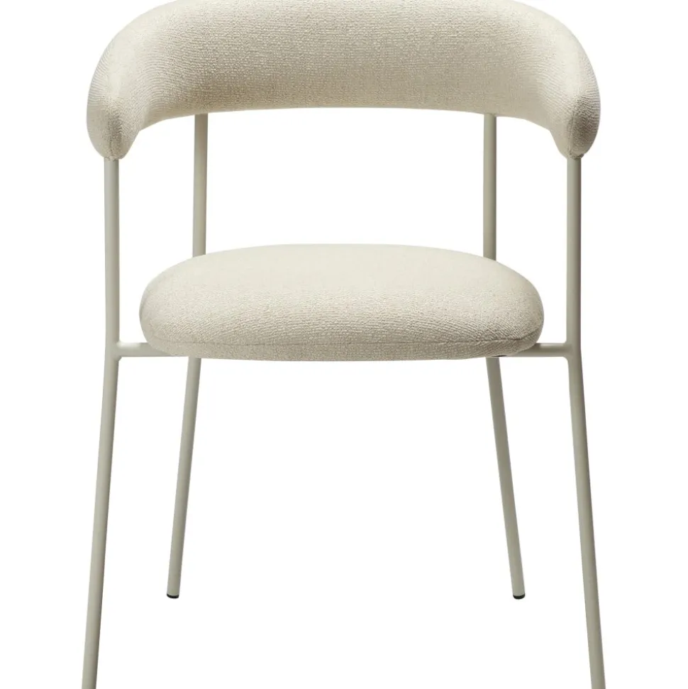 Plenti karmstol - Vit bouclé/cashmere