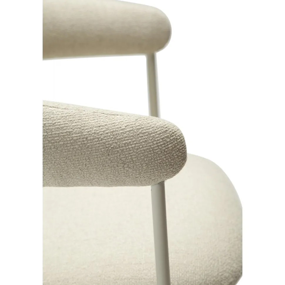 Plenti karmstol - Vit bouclé/cashmere