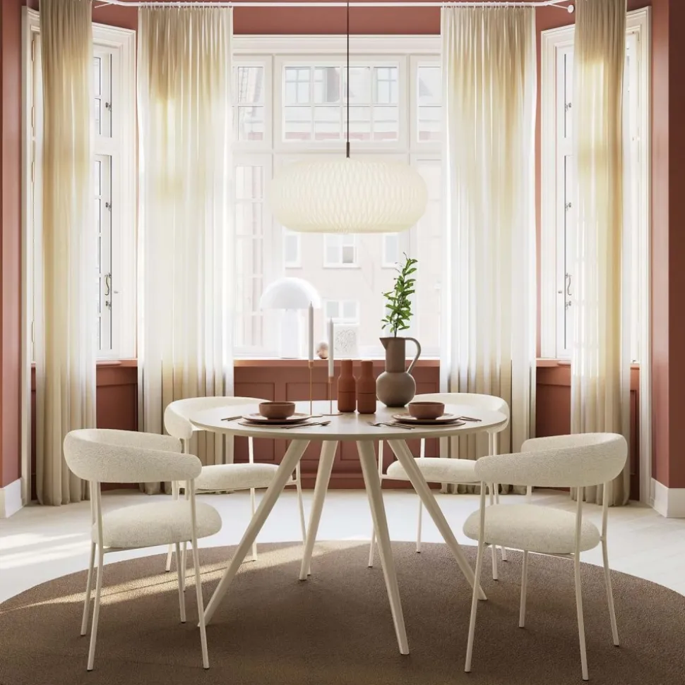 Plenti karmstol - Vit bouclé/cashmere