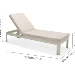 Portals loungegrupp 4 - Vit/teak + Rengöringsmedel för utemöbler