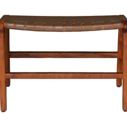 Porto Bello Fotpall Teak / Anilinläder + Textilrengöring för möbler