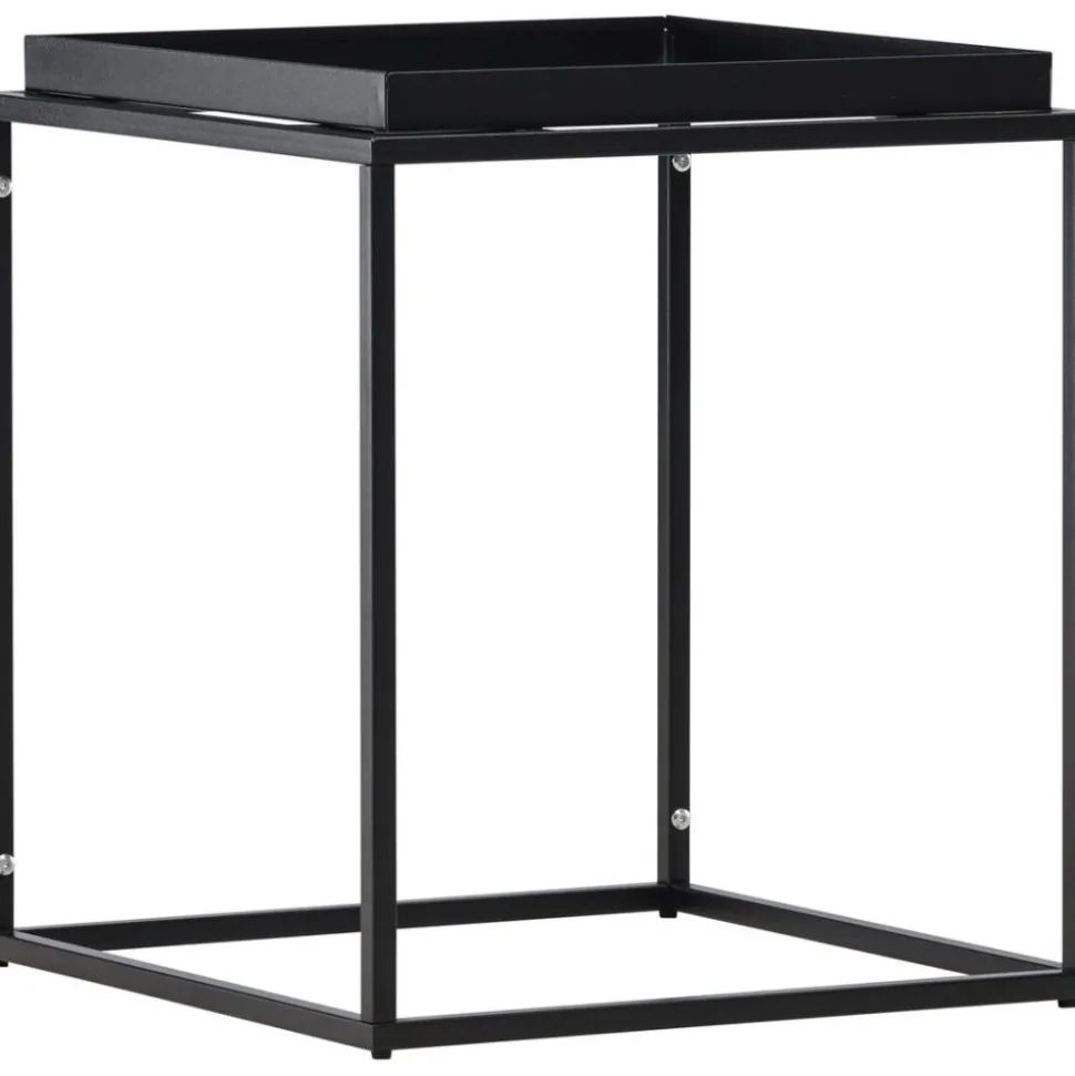 Porto sidobord 45 x 45 cm - Svart