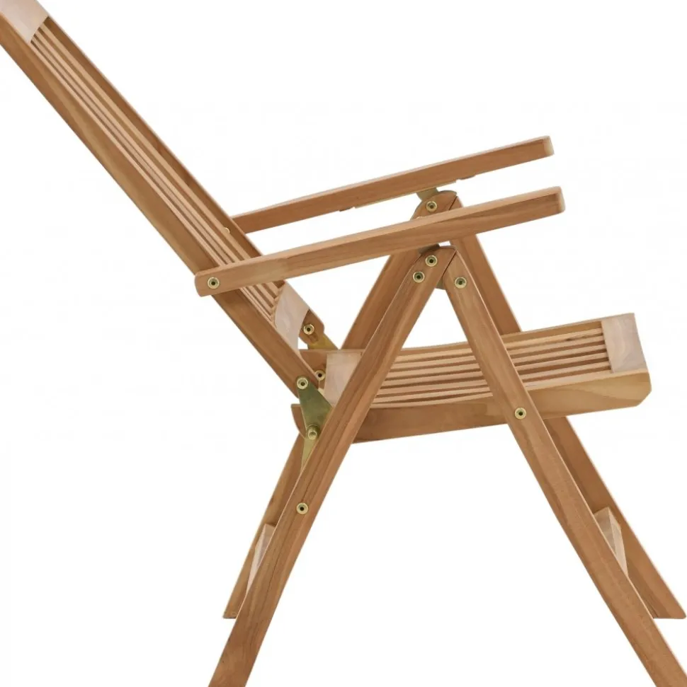 Positionsstol teak - Saltö + Textilskydd för utemöbler