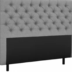 Presley sänggavel med knappar 160 cm - Grå