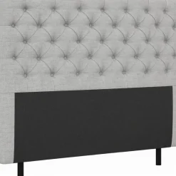 Presley sänggavel med knappar 140 cm - Ljusgrå