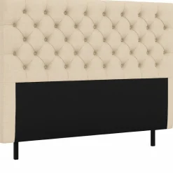 Presley sänggavel med knappar 180 cm - Beige