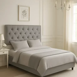 Princess sänggavel 140 cm - Ljusgrå