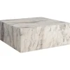 Prizma soffbord 90 x 90 cm - Vit marmor