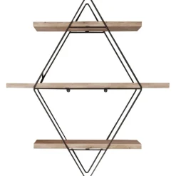 Prizma vägghylla - Svart/natur