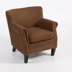 Professor fåtölj i brun vintage